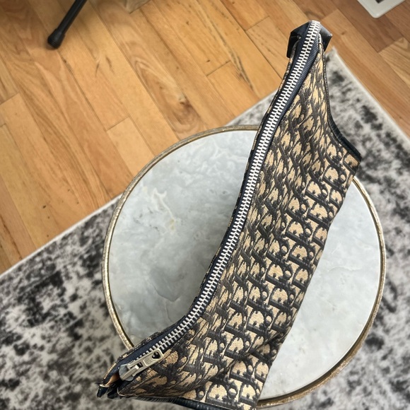 Christian Dior Vintage Navy Trotter Oblique Monogram Print Clutch Bag - Picture 7 of 16